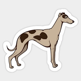 Running Machine Greyhound Dog Art Sticker